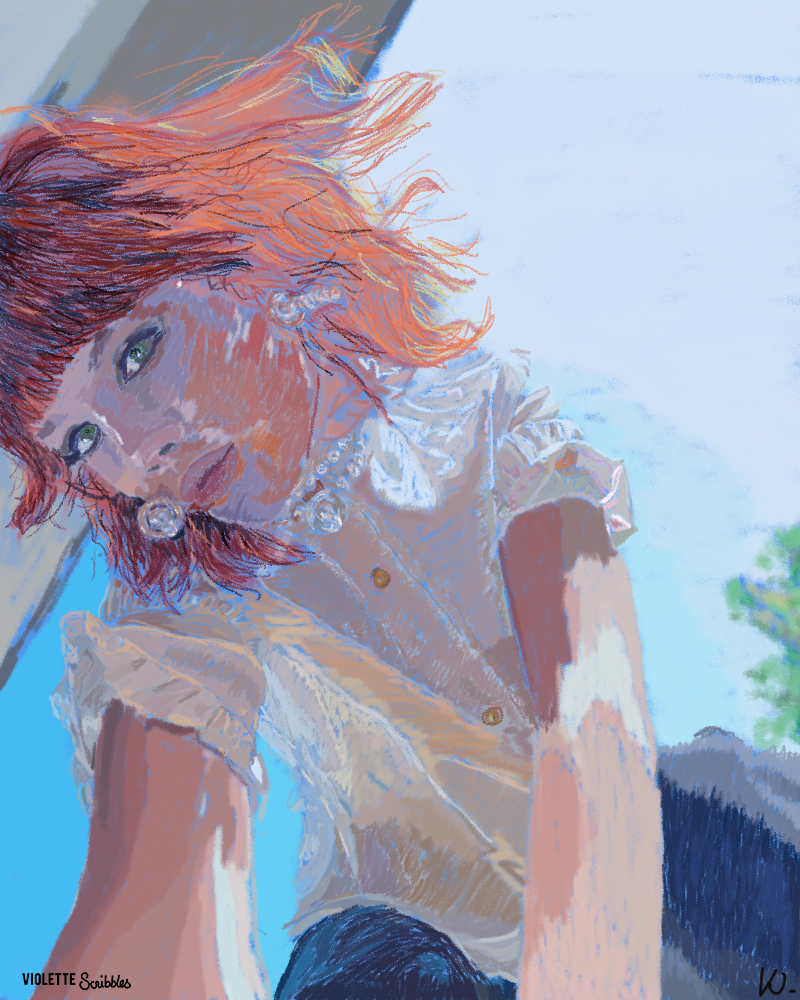 Test pastel Red Hair woman